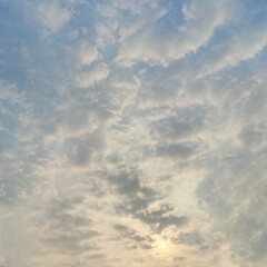 Wall Mural - sunlight piercing through clouds . the scene of sunlight penetrating through clouds. the clouds are 