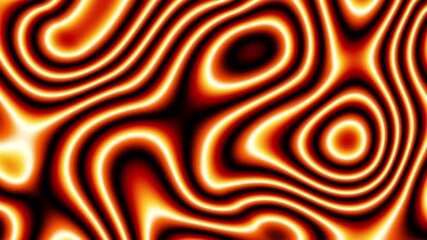 Poster - Seamless looped abstract Wavy lines animation background. Orange color wavy lines moving. Flat animated motion graphics background.