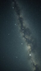 Poster - Celestial Symphony: A breathtaking panorama of the Milky Way galaxy, with countless stars shimmering against the deep blue of the night sky.