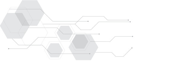 Wall Mural - abstract white gray digital technology futuristic circuit board background design.