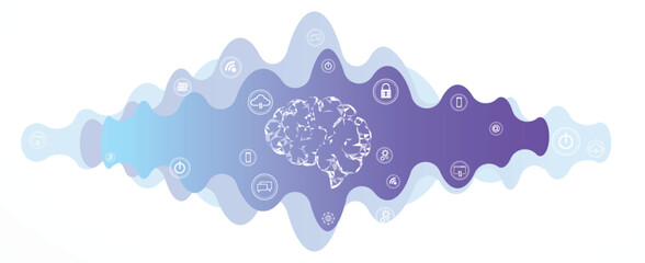 Aufkleber - Artificial Intelligence brain concept