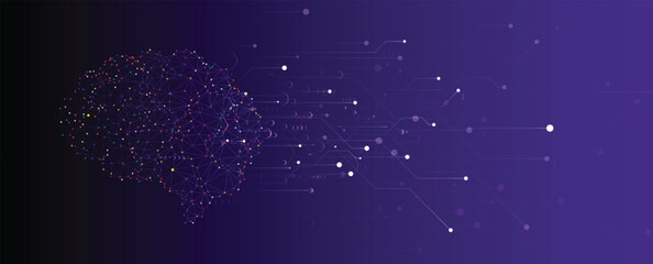 Aufkleber - Artificial Intelligence brain concept