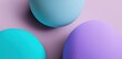 © Jannik - different colored, round shapes in pastel blue, purple, and turquoise, with a simple background