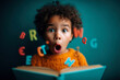 © ArtFocus Studio - Astonished Child Reading a Book: A Captivating Moment of Literary Discovery and Joyful Learning - World Book Day