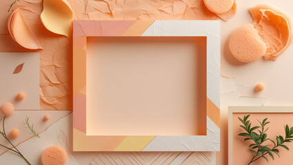 abstract geometric shape pastel pink color scene minimal with decoration and prop, design for cosmet