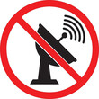 © raed - Stop or ban sign. GPS icon. Satellite navigation sign. Prohibition red symbol. Vector