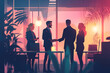 © Tohamina - Business Deal Sunset Meeting Happy Colleagues