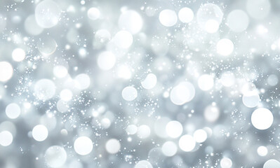 silver bokeh lights background