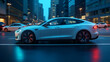 © Netaya - High quality photo stock image showcasing electric car adoption trends with interactive digital analytics and dynamic trend visualizations highlighting rising consumer acceptance and industry transfor