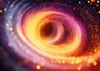 © gambar - Colorful swirling cosmic vortex
