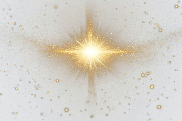 Wall Mural - png white glowing light effect star sun phenomenon.
