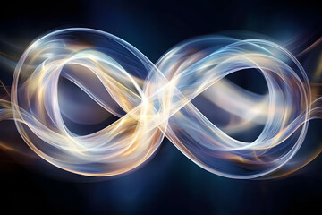 Wall Mural - mystical theme of entangled photon pairs as light knots