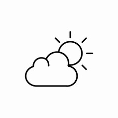 partly cloudy weather forecast icon vector sign