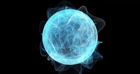 Wall Mural - an abstract star with a raging atmosphere. magic sphere. looped seamless animation.