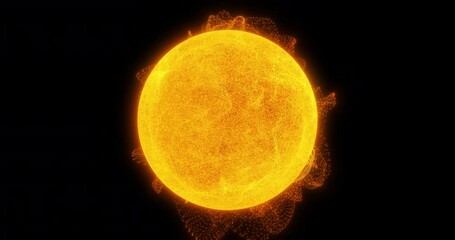Wall Mural - an abstract star with a raging atmosphere. magic sphere. looped seamless animation.