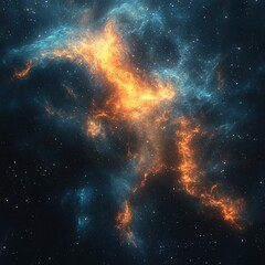Wall Mural - galactic explosion of color outer space digital art cosmic environment bird's eye view universe conc