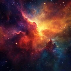 Wall Mural - exploring cosmic wonders nebulae in space stunning visuals galactic environment aesthetic viewpoint