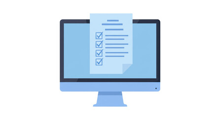 Isolated Computer with Checklist