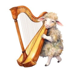 Wall Mural - png sheep harp mammal representation.