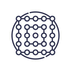 Wall Mural - geometric pattern symbolizing interconnected networks and advanced technology.
