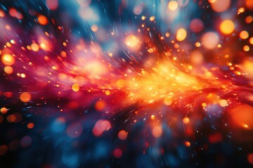Wall Mural - abstract vibrant explosion of light