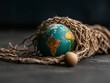 © Andri - A vibrant Earth cradle in a fishing net, symbolizing global liberation from harmful practices.