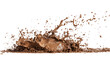 © Anna - Dynamic Brown Mud Splash with Flying Droplets - Professional Stock Photo