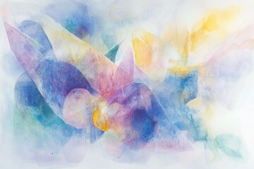Wall Mural - abstract watercolor aquarelle painting, hand-drawn in soft pastel hues on a white background.