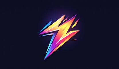 colorful abstract lightning graphic design on dark background