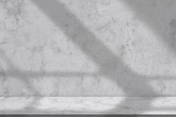 Poster - Background Grey Wall Texture,Studio Background with Light,Shadow on Cement Floor,Empty Backdrop Grey Podium Display with for Cosmetic Product,Interior Room with Sunlight on Concrete Wall Surface