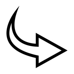 Wall Mural - black arrow icon