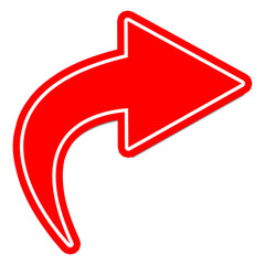 Wall Mural - red arrow icon