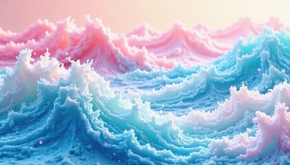 Stylized wave pattern with subtle wavy lines and pastel hues, texture, abstract