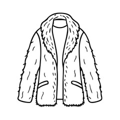 Wall Mural - faux fur coat icon, faux fur coat vector illustration-simple illustration of faux fur coat, perfect 