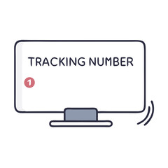 tracking number on screen icon