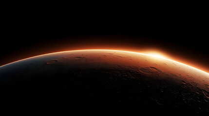Wall Mural - Sunrise Over Alien Planet