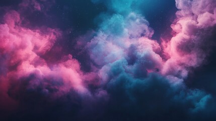 Wall Mural - a colorful sky with clouds and stars