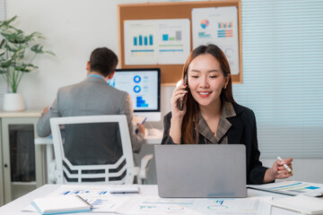 Poster - Business Professionals Collaborating in Modern Office Setting