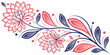 © ABDULELLAH - Elegant Floral Design Red and Blue Flower Branch Illustration
