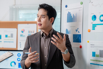 Poster - Business Analyst Presenting Data Insights to Team