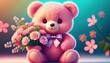 © Frantisek - teddy bear with flowers