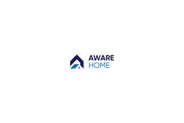 letter a modern house logo