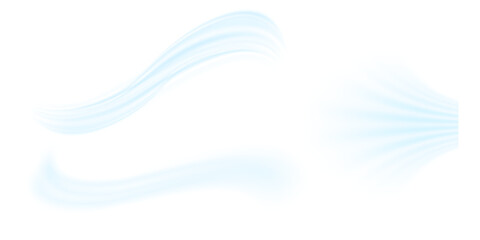 Fototapete - Air flow Isolated PNG and vector isolated. Effect of winter air and wind stream waves effect in blue color.