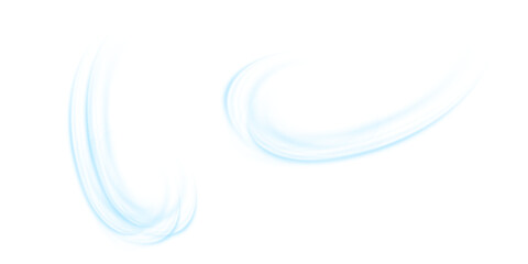 Fototapete - Air flow Isolated PNG and vector isolated. Effect of winter air and wind stream waves effect in blue color.