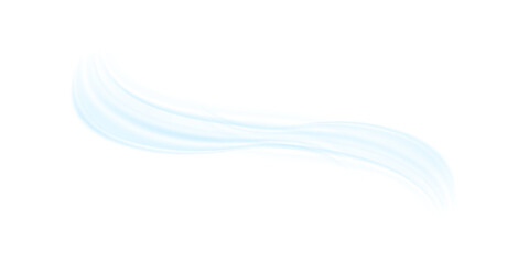 Fototapete - Air flow Isolated PNG and vector isolated. Effect of winter air and wind stream waves effect in blue color.