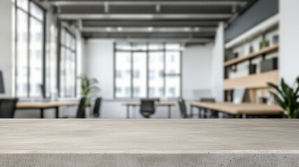 Aufkleber - Empty concrete tabletop in a blurred modern office setting for product placement