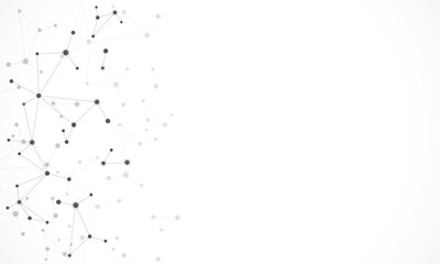 Wall Mural - molecular structure and genetic engineering, molecules dna, neural network, scientific research. abs