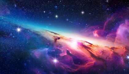 Wall Mural - galaxy background with stars and colorful nebula cosmos backdrop universe background