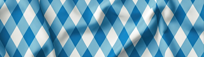 Oktoberfest blue and white background. Bavarian style beer festival banner
