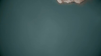 Canvas Print - aerial view of the mountain lake